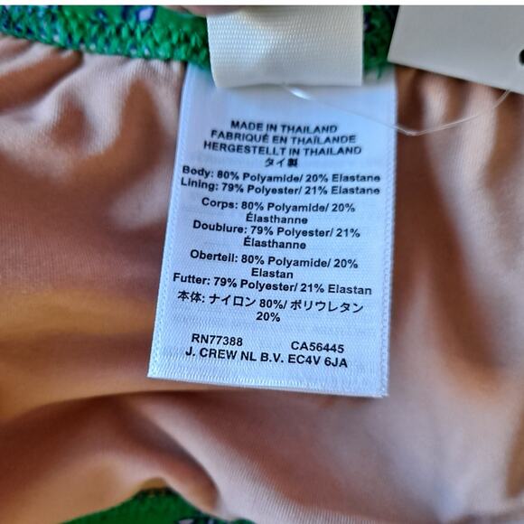NWT Crewcuts J. Crew Floral Print Cutout One Piece Swimsuit Green Girls Size 12 - Picture 6 of 8